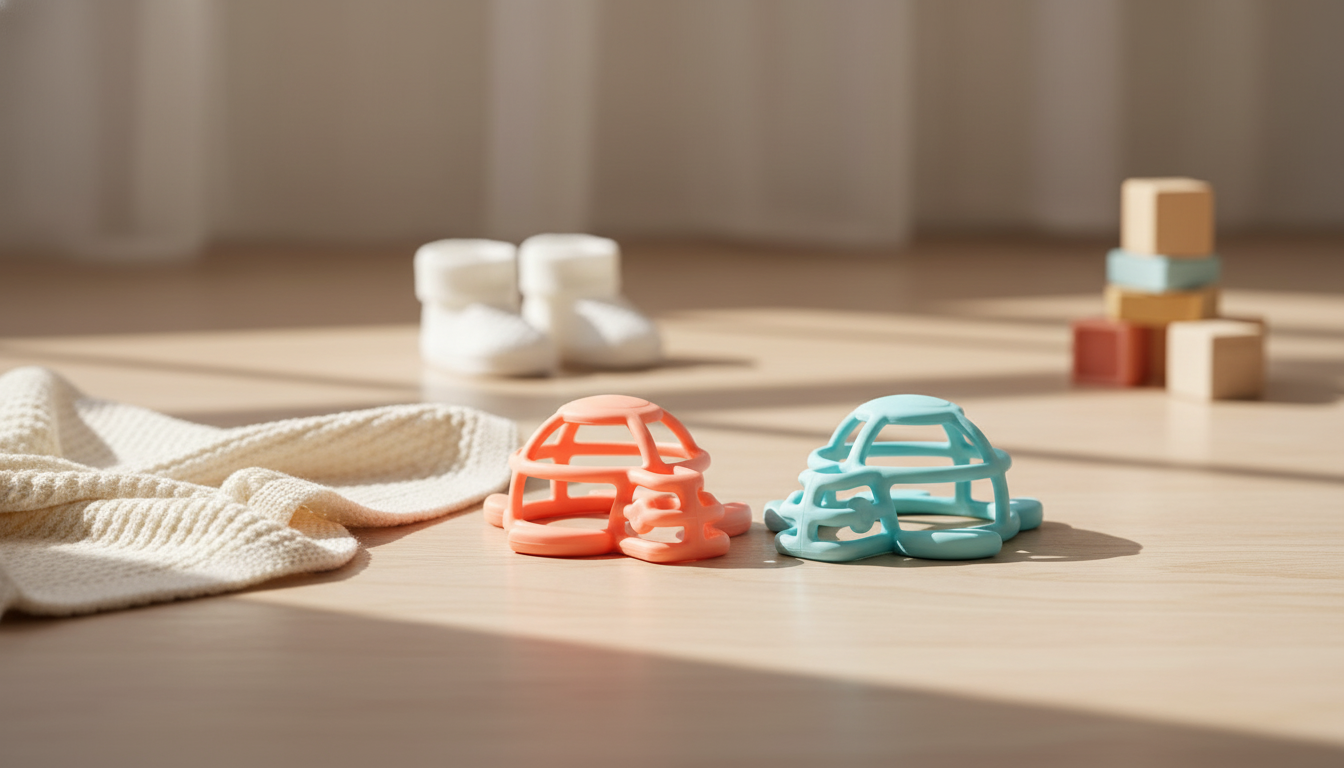 BPA-Free Silicone Turtle Teether for Soothing Gums