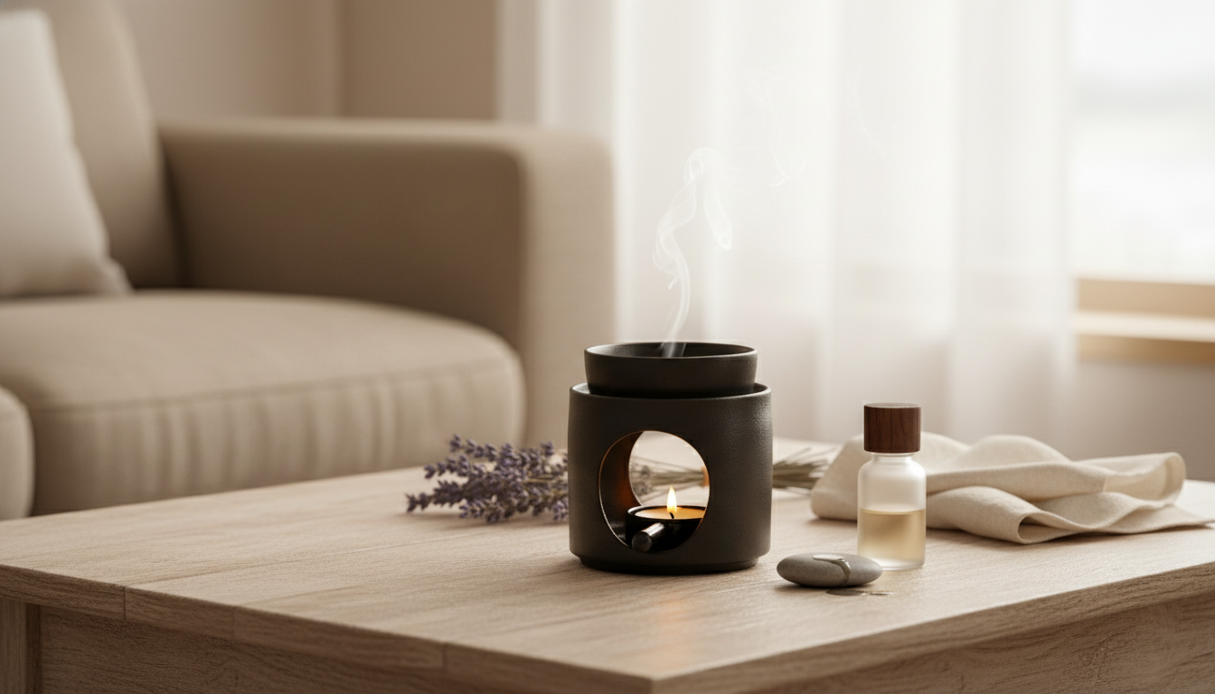 Porcelain Aroma Burner: Candlelit Essential Oil Calm