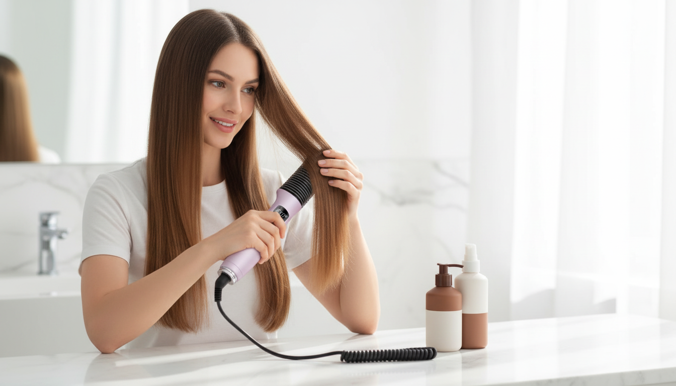 Cordless 2-in-1 Hot Comb: Straighten or Curl Fast