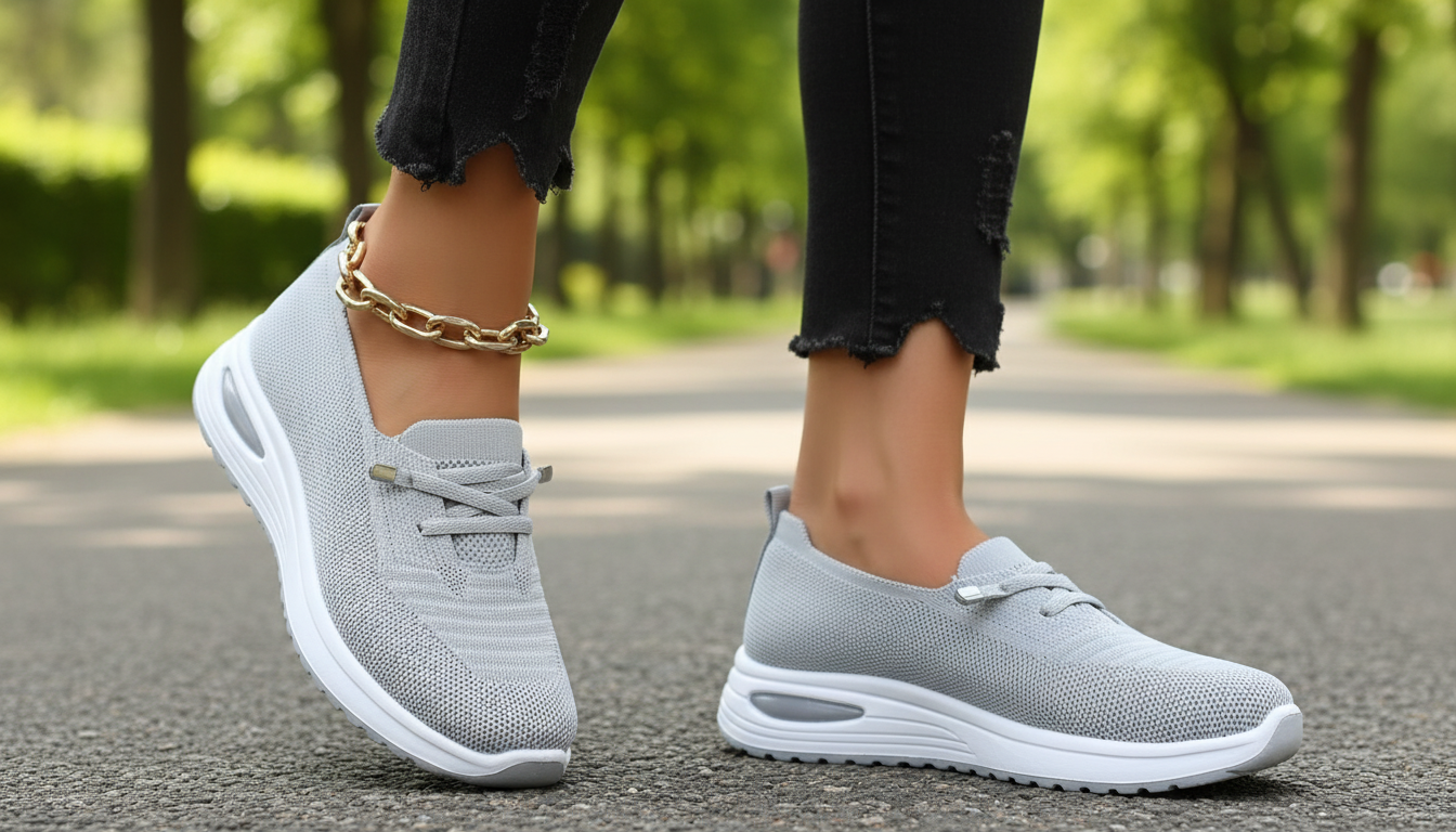 Air Cushion Walking Shoes for Women: Light, Grippy Comfort