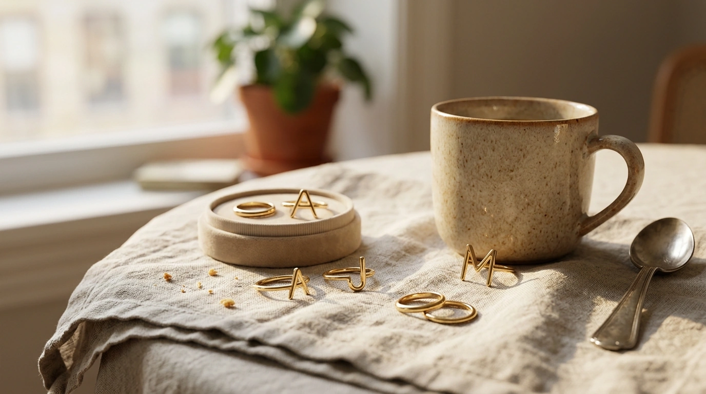 Gold-Plated Alphabet Rings: Personalized Initial Style