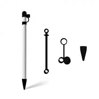 Apple Pencil Silicone Case: Cap & Nib Covers + Cord