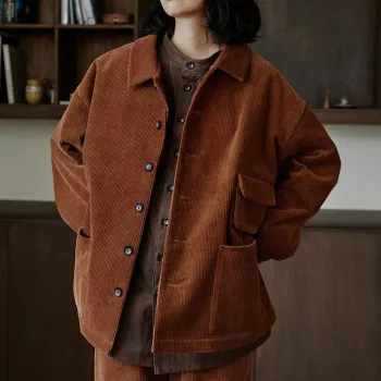 Retro Cotton Corduroy Jacket for Women: Fit, Warmth